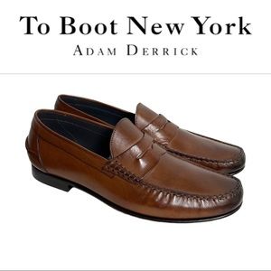 To Boot New York Adam Derrick brown leather shoes slip ons loafers size 12 NIB